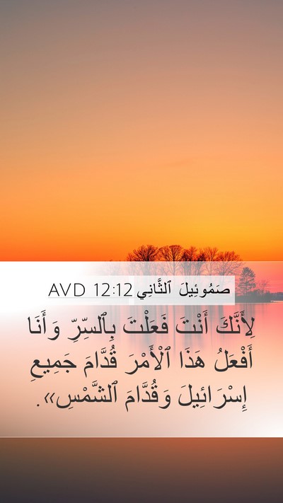 صَمُوئِيلَ ٱلثَّانِي 12:12 AVD Bible Verse Image