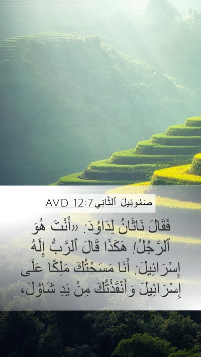 صَمُوئِيلَ ٱلثَّانِي 12:7 AVD Mobile Phone Wallpaper - فَقَالَ نَاثَانُ - Mobile Bible Verse Wallpaper