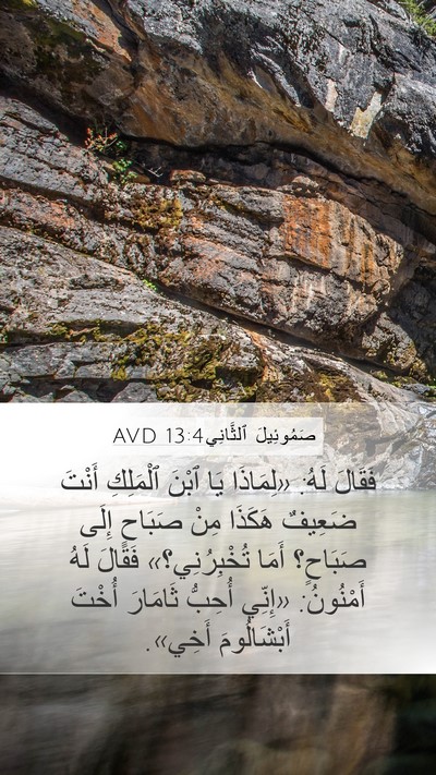 صَمُوئِيلَ ٱلثَّانِي 13:4 AVD Bible Verse Image