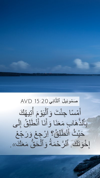 صَمُوئِيلَ ٱلثَّانِي 15:20 AVD Bible Verse Image
