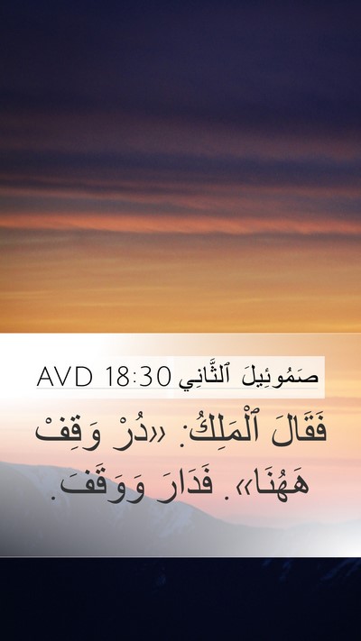 صَمُوئِيلَ ٱلثَّانِي 18:30 AVD Mobile Phone Wallpaper - فَقَالَ ٱلْمَلِكُ: «دُرْ - Mobile Bible Verse Wallpaper