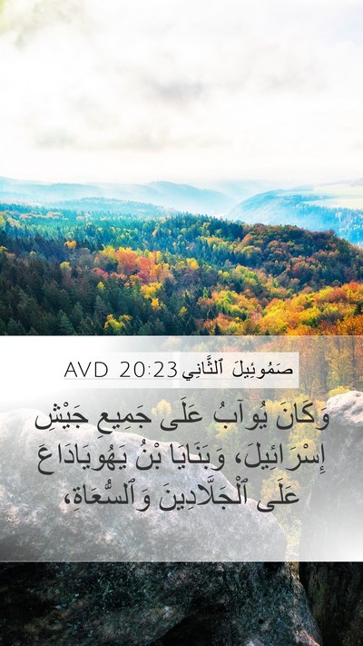 صَمُوئِيلَ ٱلثَّانِي 20:23 AVD Bible Verse Image