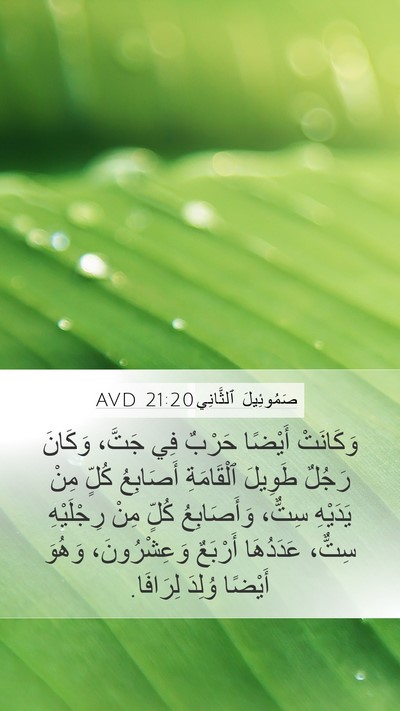 صَمُوئِيلَ ٱلثَّانِي 21:20 AVD Bible Verse Image