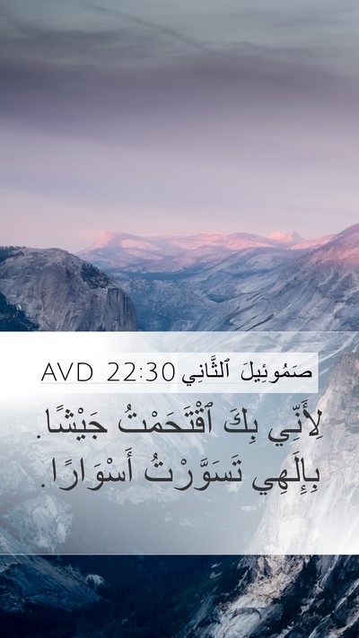 صَمُوئِيلَ ٱلثَّانِي 22:30 AVD Bible Verse Image