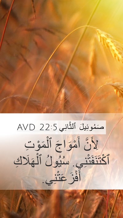 صَمُوئِيلَ ٱلثَّانِي 22:5 AVD Bible Verse Image
