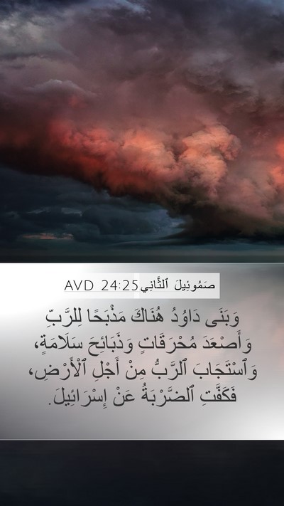صَمُوئِيلَ ٱلثَّانِي 24:25 AVD Bible Verse Image