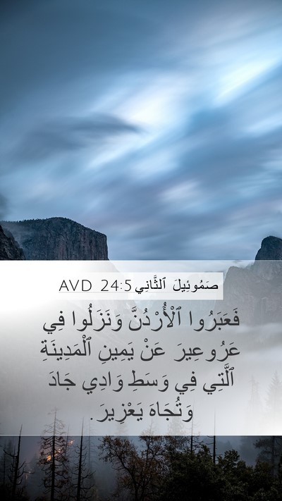 صَمُوئِيلَ ٱلثَّانِي 24:5 AVD Bible Verse Image