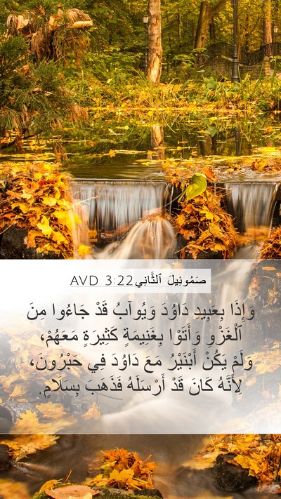 صَمُوئِيلَ ٱلثَّانِي 3:22 AVD Mobile Phone Wallpaper - وَإِذَا بِعَبِيدِ دَاوُدَ - Mobile Bible Verse Wallpaper