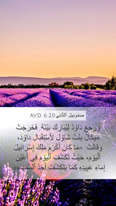 صَمُوئِيلَ ٱلثَّانِي 6:20 AVD Bible Verse Image