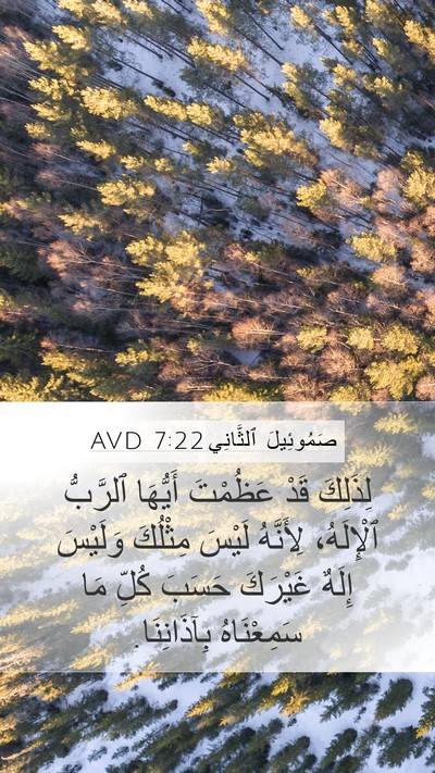 صَمُوئِيلَ ٱلثَّانِي 7:22 AVD Bible Verse Image