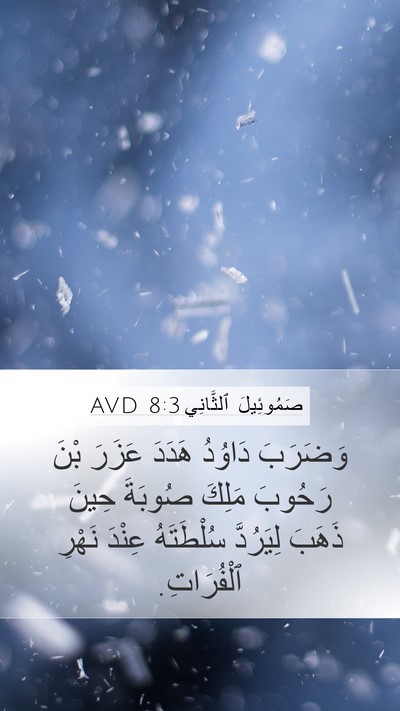 صَمُوئِيلَ ٱلثَّانِي 8:3 AVD Mobile Phone Wallpaper - وَضَرَبَ دَاوُدُ هَدَدَ - Mobile Bible Verse Wallpaper