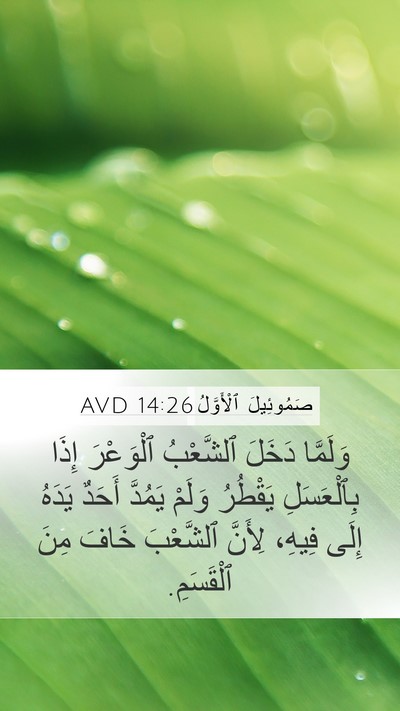 صَمُوئِيلَ ٱلْأَوَّلُ 14:26 AVD Bible Verse Image