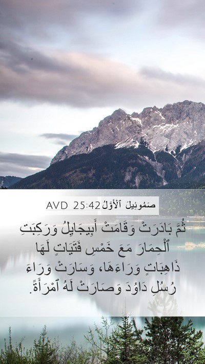 صَمُوئِيلَ ٱلْأَوَّلُ 25:42 AVD Bible Verse Image