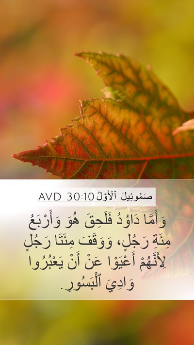صَمُوئِيلَ ٱلْأَوَّلُ 30:10 AVD Bible Verse Image