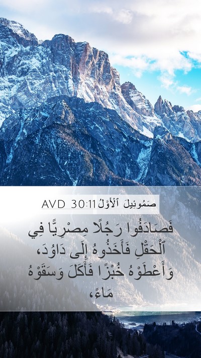 صَمُوئِيلَ ٱلْأَوَّلُ 30:11 AVD Bible Verse Image