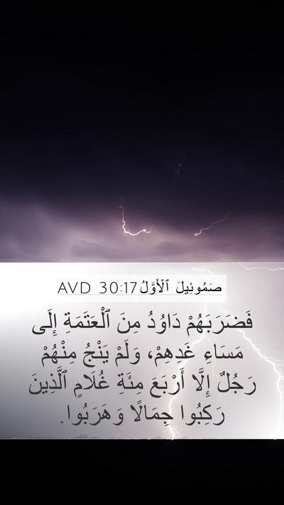 صَمُوئِيلَ ٱلْأَوَّلُ 30:17 AVD Bible Verse Image
