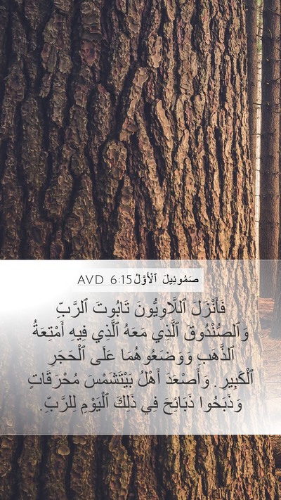 صَمُوئِيلَ ٱلْأَوَّلُ 6:15 AVD Mobile Phone Wallpaper - فَأَنْزَلَ ٱللَّاوِيُّونَ - Mobile Bible Verse Wallpaper