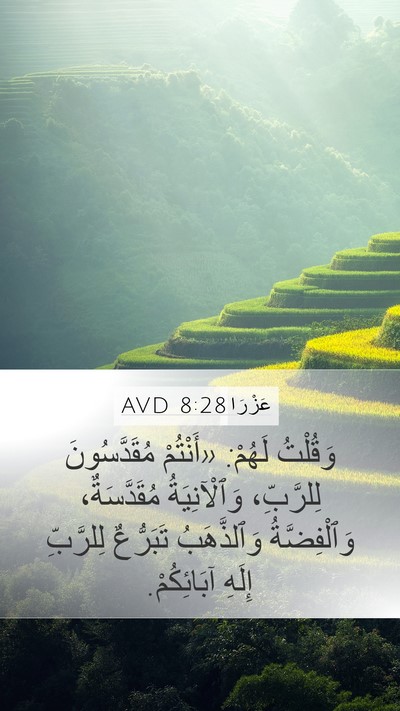 عَزْرَا 8:28 AVD Bible Verse Image