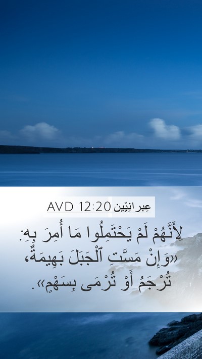 عِبرانِيّين 12:20 AVD Bible Verse Image
