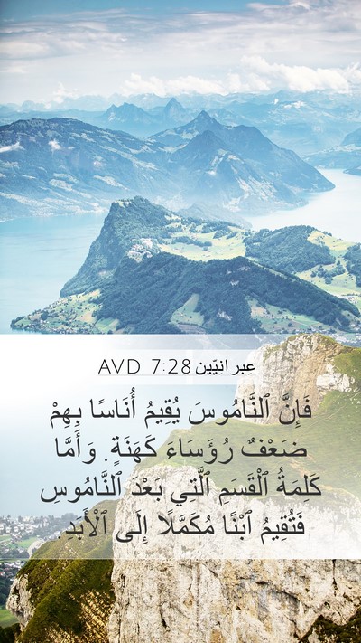 عِبرانِيّين 7:28 AVD Bible Verse Image