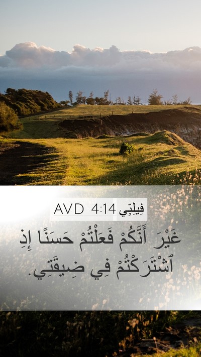 فِيلِبِّي 4:14 AVD Bible Verse Image