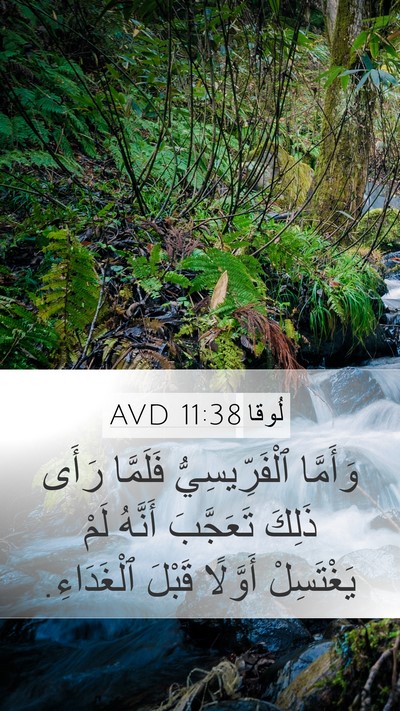 لُوقا 11:38 AVD Bible Verse Image