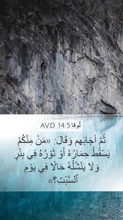 لُوقا 14:5 AVD Bible Verse Image