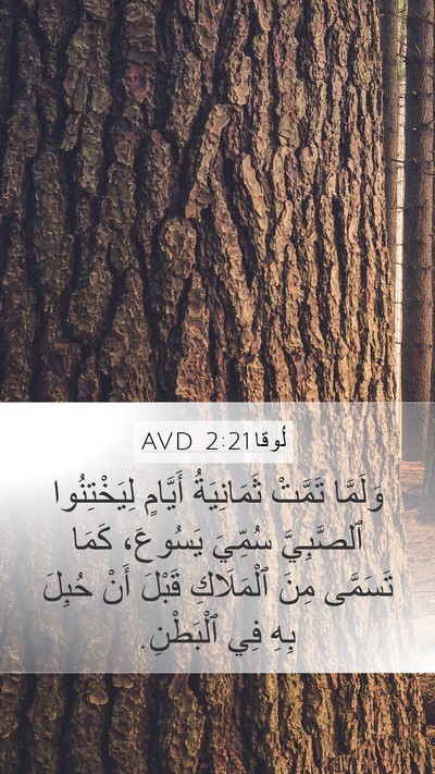لُوقا 2:21 AVD Bible Verse Image