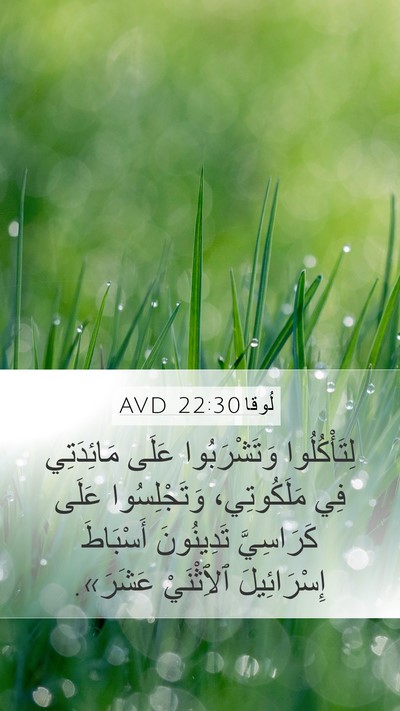 لُوقا 22:30 AVD Bible Verse Image