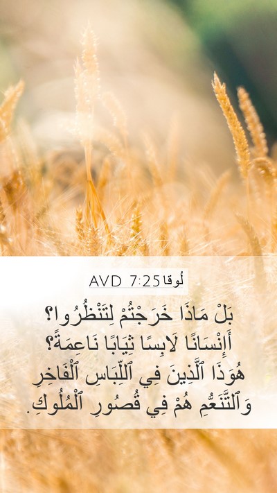لُوقا 7:25 AVD Bible Verse Image