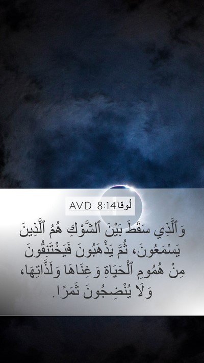 لُوقا 8:14 AVD Bible Verse Image