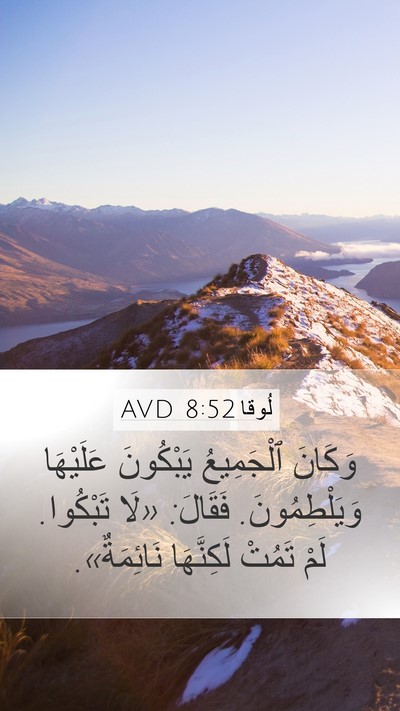 لُوقا 8:52 AVD Bible Verse Image