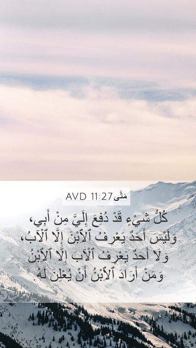 مَتَّى 11:27 AVD Bible Verse Image