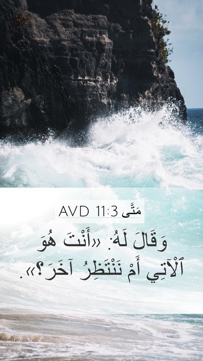 مَتَّى 11:3 AVD Bible Verse Image