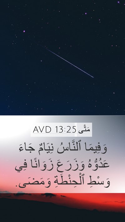 مَتَّى 13:25 AVD Bible Verse Image