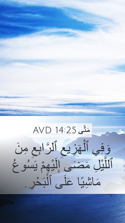 مَتَّى 14:25 AVD Bible Verse Image