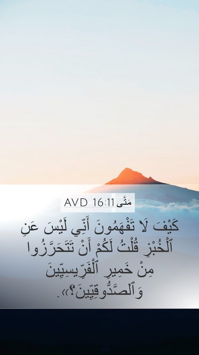 مَتَّى 16:11 AVD Bible Verse Image