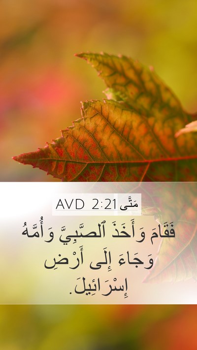 مَتَّى 2:21 AVD Mobile Phone Wallpaper - فَقَامَ وَأَخَذَ - Mobile Bible Verse Wallpaper