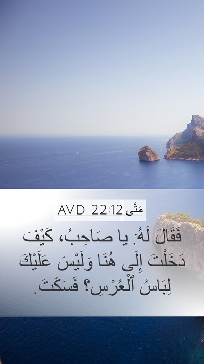 مَتَّى 22:12 AVD Bible Verse Image