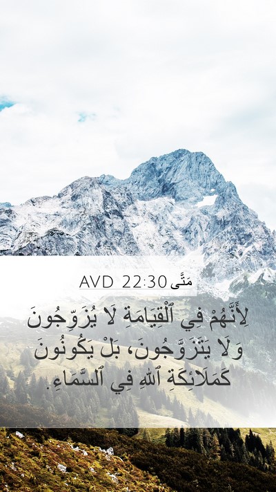 مَتَّى 22:30 AVD Bible Verse Image