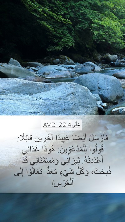 مَتَّى 22:4 AVD Bible Verse Image