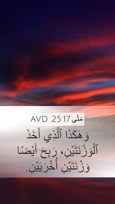 مَتَّى 25:17 AVD Mobile Phone Wallpaper - وَهَكَذَا ٱلَّذِي أَخَذَ - Mobile Bible Verse Wallpaper