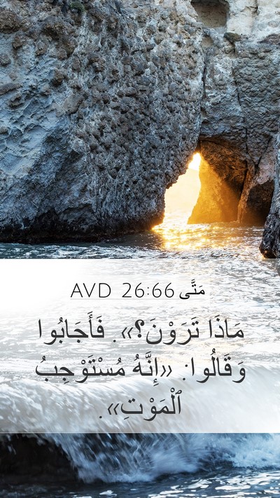 مَتَّى 26:66 AVD Bible Verse Image
