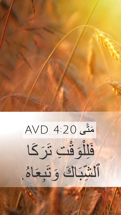 مَتَّى 4:20 AVD Bible Verse Image