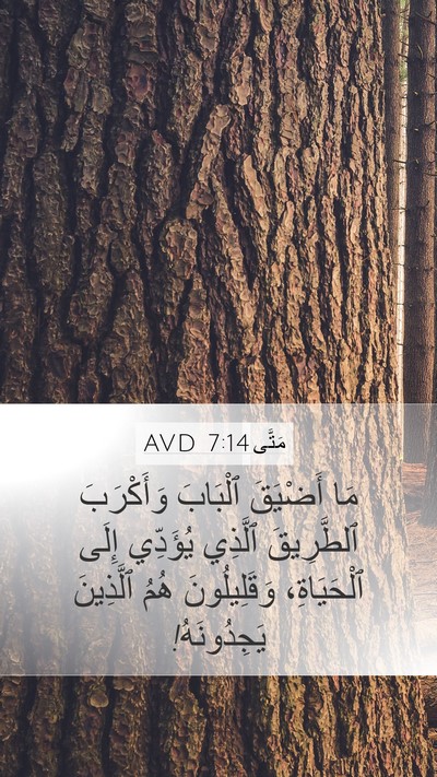 مَتَّى 7:14 AVD Mobile Phone Wallpaper - مَا أَضْيَقَ ٱلْبَابَ - Mobile Bible Verse Wallpaper