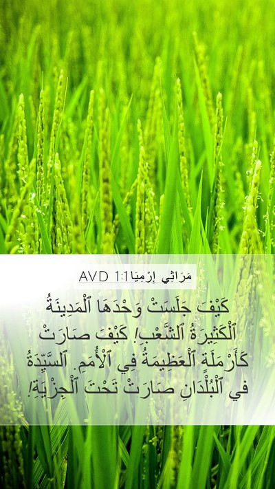 مَرَاثِي إِرْمِيَا 1:1 AVD Bible Verse Image