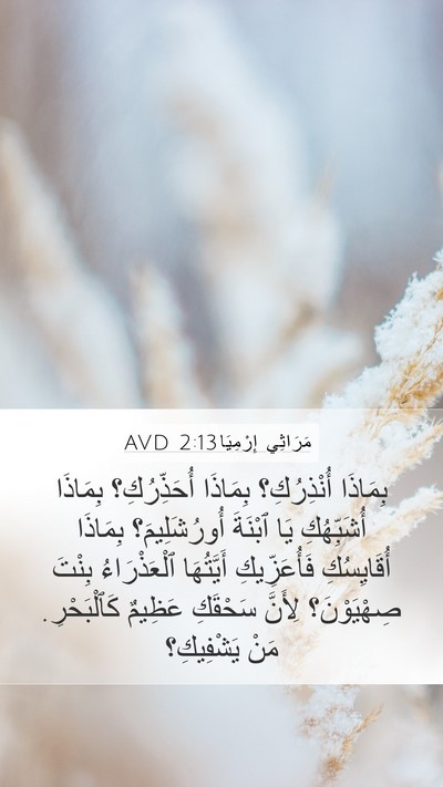 مَرَاثِي إِرْمِيَا 2:13 AVD Bible Verse Image