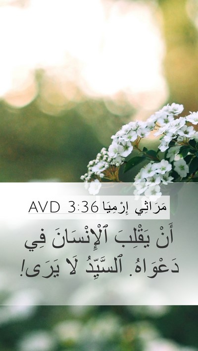 مَرَاثِي إِرْمِيَا 3:36 AVD Mobile Phone Wallpaper - أَنْ يَقْلِبَ - Mobile Bible Verse Wallpaper