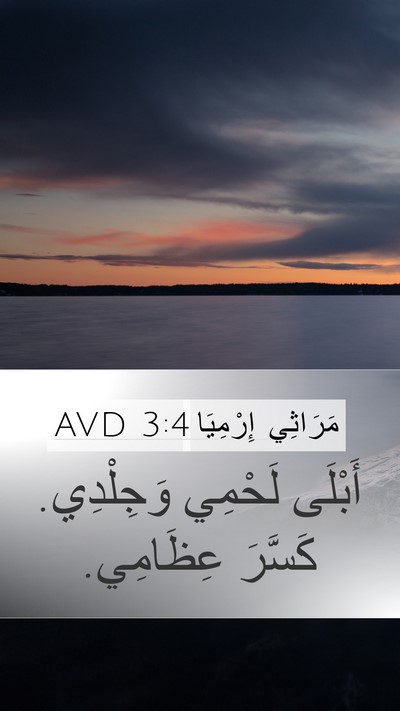 مَرَاثِي إِرْمِيَا 3:4 AVD Bible Verse Image