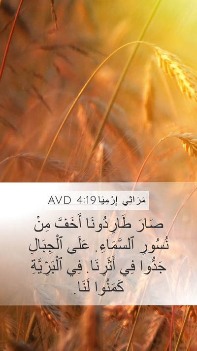 مَرَاثِي إِرْمِيَا 4:19 AVD Bible Verse Image